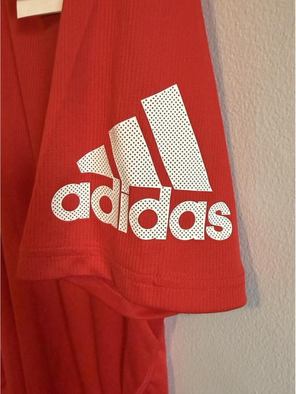 Adidas Run It Tee M Men's Running T-Shirt Vivid Red Size S - Picture 2 of 5